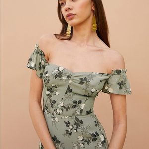 Reformation Butterfly Dress in Verde